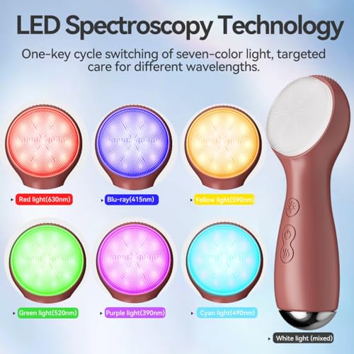 Electric Silicone Facial Brush for Deep Cleansing & Massage(Brown) - color: Brown