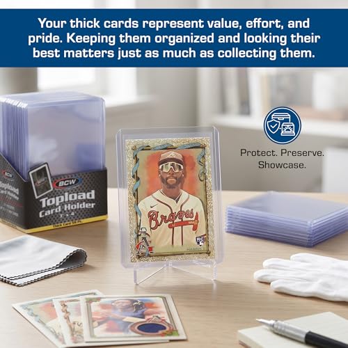 BCW 59 Pt Thick Card Topload Holders for Trading Cards, Clear, 25 Count - color: 59 Pt. / 1.5 Mm