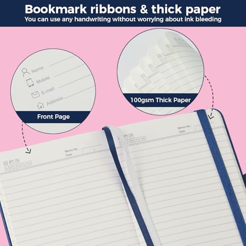 NIRMIRO (3 Pack) Small Journal Pocket Notebook with Pen, A6 (3.7" x 5.7"), for Men Women Work, Writing, Travel, Business - color: 3 tree, size: A6
