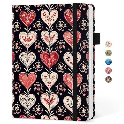 Taja Aesthetic Lined Journal for Women, Pretty Notebooks for Work & Study - color: B-Sweet Hearts