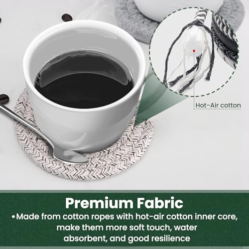 Drink Coasters with Holder, Set of 6 - color: Mix Color - Style 2