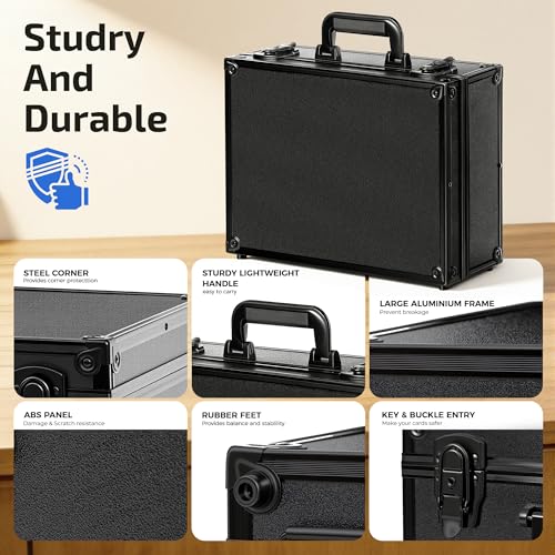 Top Loader Trading Card Storage Case for Sports Cards Graded Cards - color: Black