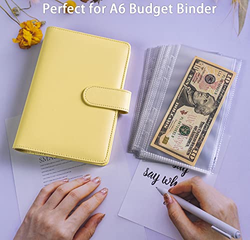 40 Pack 80 Pockets Budget Sheet Protector Sleeves for A6 6 Ring Binder, Ultra-Clear Cash Binder Sleeves, Double-Sided, Top Loading Sheet Protector for Budget Sheet, Currency Collection,3.5x5 Photos - color: A6 1 Pocket Sleeves