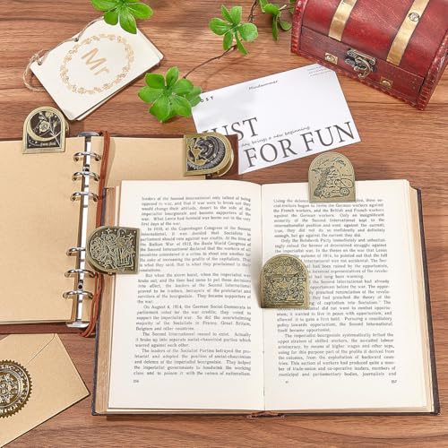 CRASPIRE Travelers Notebook Clip Metal Book Bill Binder Clips Holder Alloy Antique Bronze Vintage Butterfly Decorative Travelers for TN Travelers Art Journaling Reading Decoration Accessories - style: Butterfly