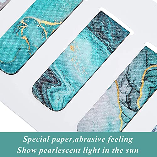 Zonon 10 Pcs Ocean Magnetic Bookmarks Blue Landscape Page Markers - style: Ocean