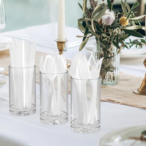 Dealusy 360 Count White Plastic Spoons Disposable - color: White