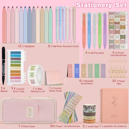 HRFGWDD 96-Piece Bible Study Supplies, Bible Journaling Kit for Women - color: 96pcs