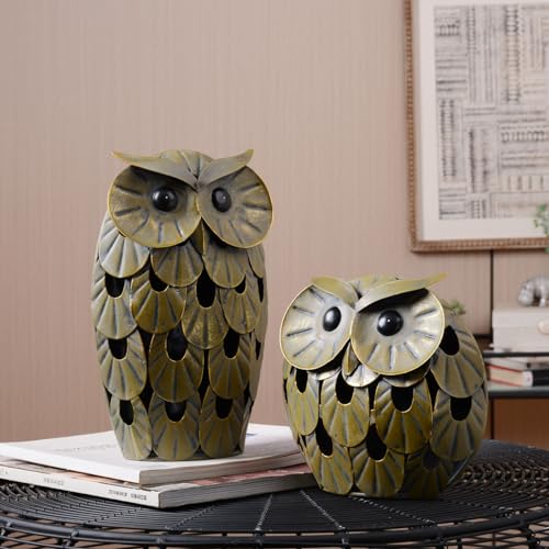 Owl Statue Animal Figurine Modern Sculpture Decor 9.4 Inch - size: Large