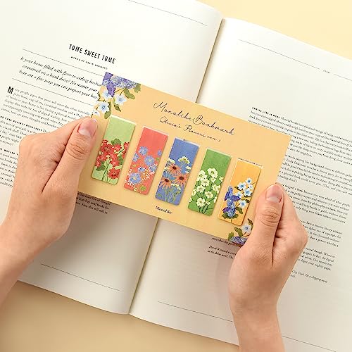 Monolike Magnetic Bookmarks Olivia's Flowers Ver.3, Set of 5 - color: Olivia's Flowers Ver.3