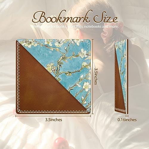 Personalized Leather Bookmarks, Fun & Cute Book Accessories for Reading Lovers, Unbreakable Page Markers for Women Men Girls Boys Student Teacher Kids Retirement Birthday Gifts (Apricot Blossom) - color: Apricot Blossom