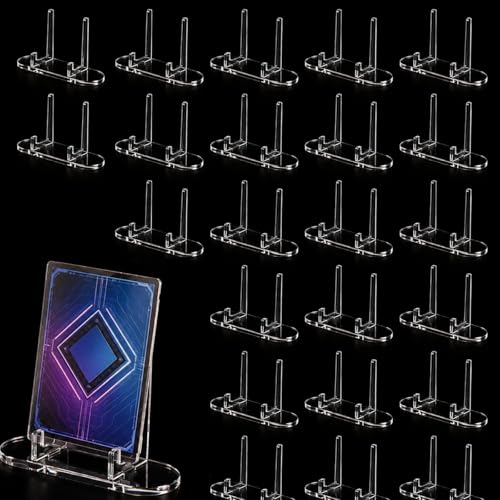 24 Pack Acrylic Card Display Stands Clear Trading Card Holders