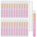 TUZAZO 40 PCS Pink Lash Shampoo Brushes with Travel Tubes - style: 20 Brushes + 20 Tubes, Pink