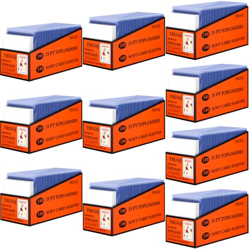 3"x4" Top Loaders,1000 Hard Toploaders + 1000 Penny Sleeves - size: 1000 Hard Sleeves+1000 Soft Sleeves