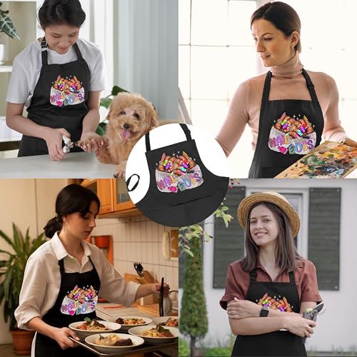 Nail Tech Aprons for Women with Pockets, Gifts for Nail Techs Technicians Artists Manicurists, Peace Love Nails - color: 3 Nail Tech Apron