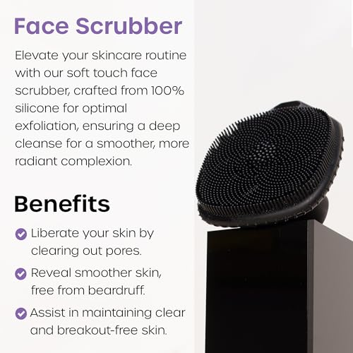 The Man Silicone Face Scrubber for Men, Face Cleansing Brush