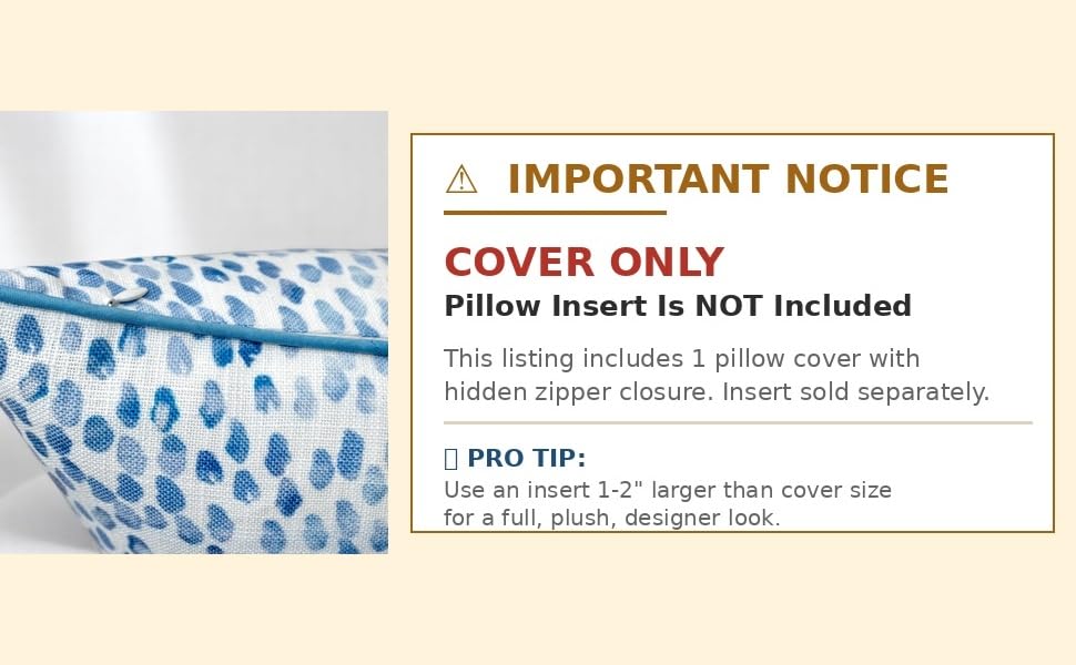Watercolor Dot Print Throw Pillow Cover 20x20, Blue - color: Rain Drops-blue, size: 20" x 20" (Pack of 1)