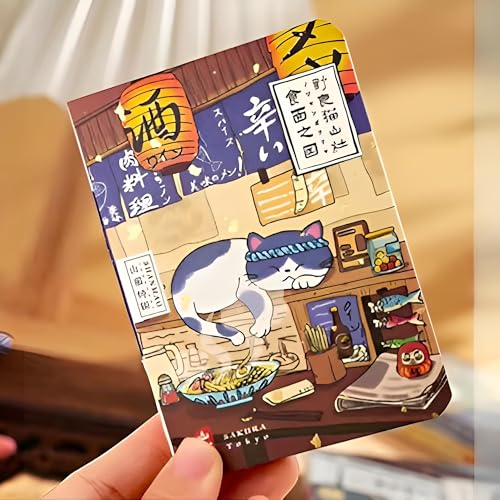 KetA Pretty Small Notebook for Women – Pocket Travel Journal, Small Cute Journal for Women, Mini Writing Journal, A6 - color: Land of Noodles