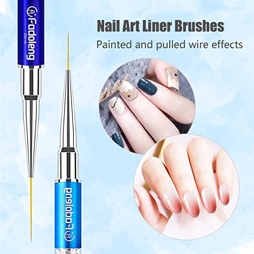 Nail Art Brushes, 7 Pcs Nail Design Brushes - color: Colorful