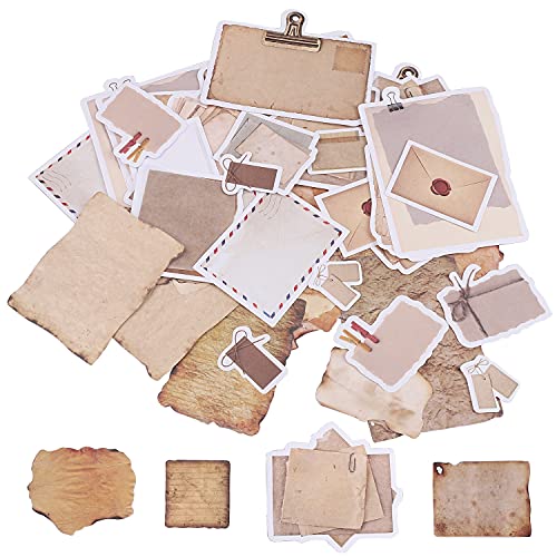 Vintage Scrapbook Paper Stickers, 90 Pcs Antique Style 2 Designs