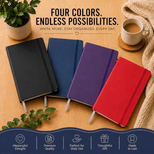 Eccolo Cool Jazz Hardbound Writing Journal, 192-Page Lined Paper, Lay-Flat - color: Eggplant, size: Medium - (6-x-8.5 Inches)