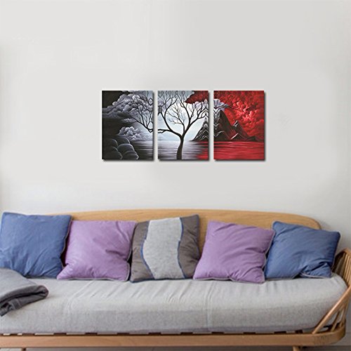 Wieco Art 3 Panels Abstract Canvas Wall Art for Home Decorations Wall Decor - size: 12x16inchx3pcs