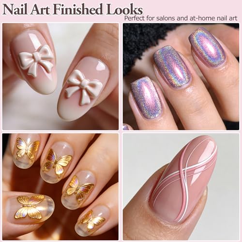 5Pcs Silicone Nail Tools, AIBEE Dual Tipped Nail Sculpting Tool Acrylic Handle Rubber Nail Brush Nail Art Tools for Design Carving Drawing Shaping