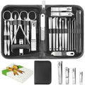26Pcs Manicure Nail Clipper Set for Men Women Gift, Silver Accessories - color: Silver