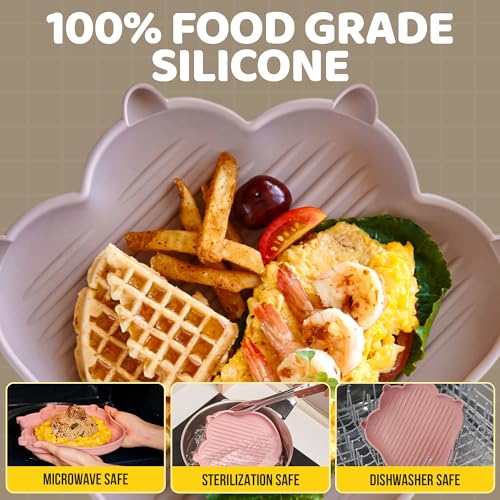 MEOW Plate Baby Toddler Plates, Baby Feeding Essentials 100% Food-Grade Silicone Led Weaning Supplies BPA Free Toddler Soft and Durable Silicone Plate Feeding Supplies BPA Free Kids Dry Rose - color: Dry Rose