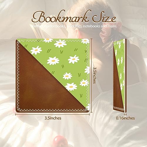 Personalized Leather Bookmarks, Fun & Cute Book Accessories for Reading Lovers, Unbreakable Page Markers for Women Men Girls Boys Student Teacher Kids Retirement Birthday Gifts (Lovely Flower) - color: Lovely Flower