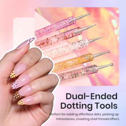 Beetles 31pcs Nail Art Brushes, Dotting Tools, Nail Art Pens, Dust Brush - color: A-Multicolor-31