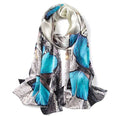 ANDANTINO 100% Silk Long Scarf-Women Large Oblong Shawls with Gift Packed - color: Blue Butterflies