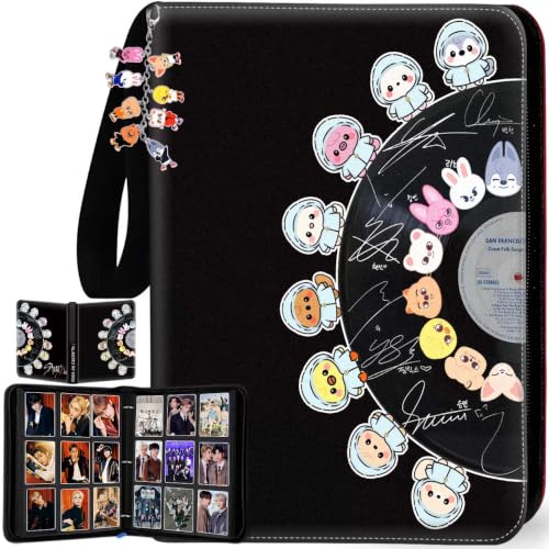 Stray Photocards Binder 1008 Pockets, Stray Fans Gifts & SKZOO Merch Collectors, 9-Pocket Portable Waterproof Display Kpop Photo Cards Collector Ablum Holder Book with 56 Removable Sleeves - Album