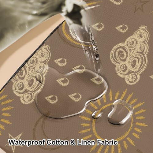 Boho Sun Moon Celestial Makeup Bag,Makeup Organizer Cosmetic Bags for Women - color: BohoWeather