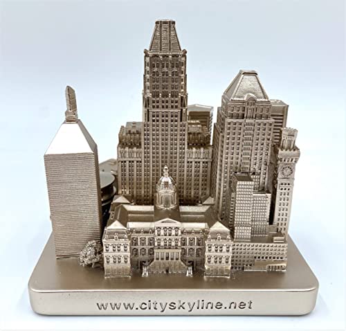 ZIZO Modern The World Landmarks Model Buildings City Skyline Statue for Home Decor for Boy Friends Gold 4" (Baltimore) - color: Baltimore