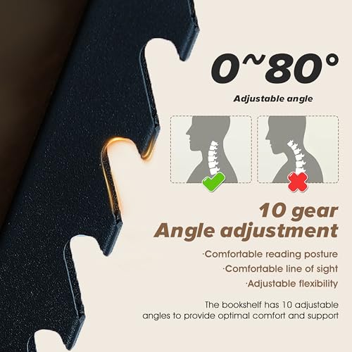 2 in 1 Adjustable Music Stand for Sheet Music, Dual Use Desktop and Floor, Book Stand with Tray & Elastic Page Clips for Music Sheet, Recipe, Tablet, Laptop Height Adjustable 23.5-52 in (Walnut)