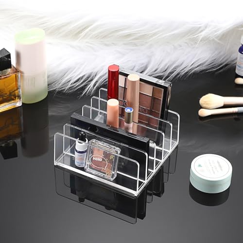 Hipiwe 2-Pack Acrylic File Organizer for Sorting Mail - 5 Slot Mail Sorter