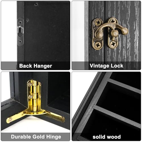 FramePro Shadow Box Frame Display Case 18x24 with Removable Shelves, Deep Memory Box Trinket Knick Knack Shelf Cabinet for Collector, Keepsake Coins Military Medals Wedding Flowers Black - color: Black, size: 18x24