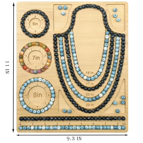 Petoysoso Bead Boards for Jewelry Making, Bamboo Beading Board for Bracelet & Necklace, Bead Tray for Jewelry Making Supplies - size: Necklace & Bracelet-M4