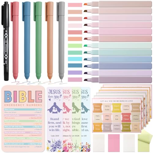 XKDOUS Bible Study Supplies Journaling Kit, Bible Highlighters, Morandi - color: Morandi
