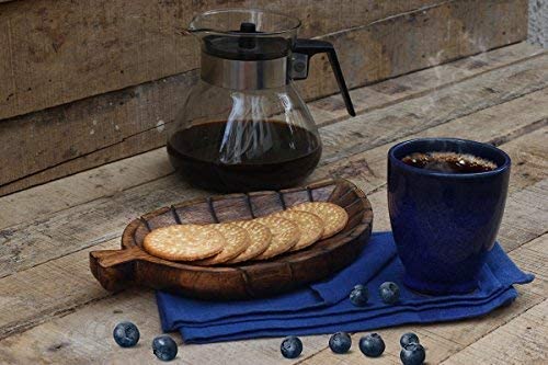 Decorative Tray Wooden Leaf Design Serving Tray Platter Breakfast Table Natural Finish Tray Kitchen Décor 12 X 8 x 1