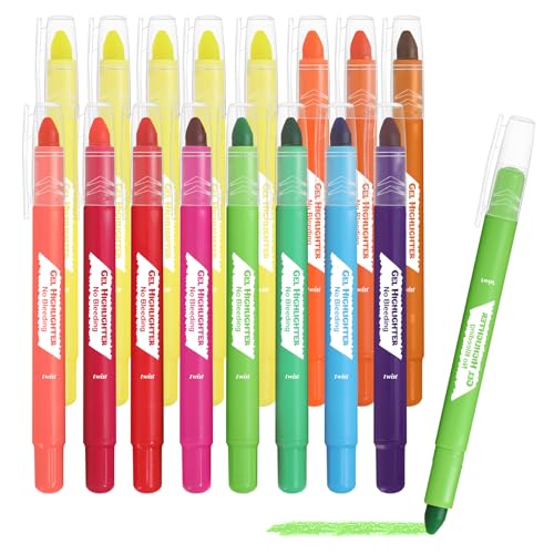 Bible Highlighters and Pens No Bleed, 16 Pack Assorted Colors Gel Highlighters for Bibles, Bible Markers Study Kit Journaling Office Supplies (Vibrant colors) - color: Vibrant colors