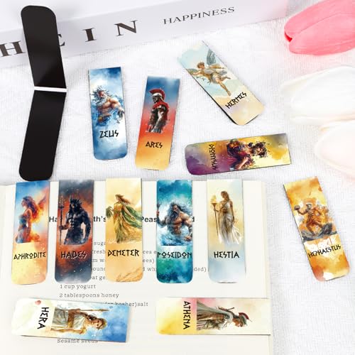 Greek Mythology Magnetic Bookmark Gift - Wxiben 30 Pcs Olympians Gods Bookmarks for Reading Ancient Greek Olympians Book Marks Page Magnets Marker Clip Gift for Book Lovers Students Teacher Bookish - style: Olympians Gods