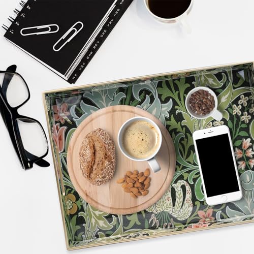 Spsyrine Plastic Serving Tray with Handles for Coffee Table, Golden Lily - color: Multi a