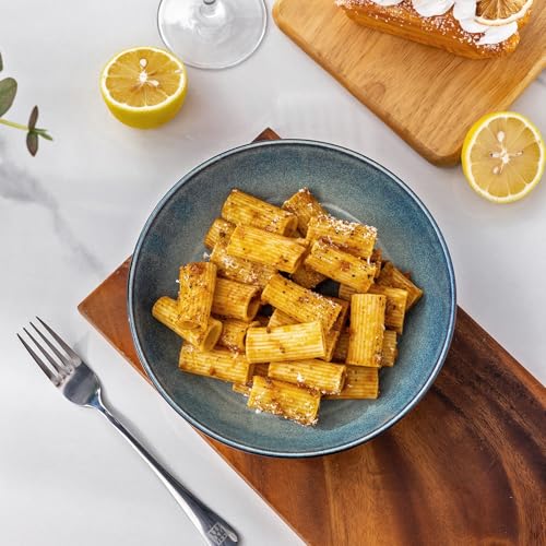 AmorArc 8.5’’ Ceramic Pasta Bowls Set of 6, 36oz Large Stoneware Bowls Set - color: Ceylon Blue, size: Set of 6
