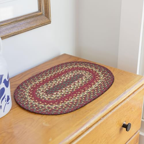Homespice Cider Barn Jute Braided Table Mats, Oval 10x15 Set of 4 - color: Cider Barn