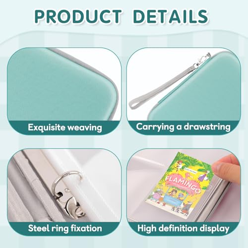 Card Holder for Yoto Cards, 80-Pockets Card Binder with Zipper - color: Green