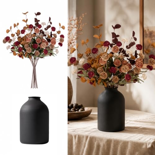 BLOSMON Fall Brown Flowers for Centerpieces, Dining Room Table Decoration - color: Coffee Brown