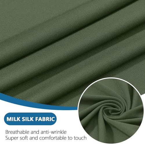 hyha Milk Silk Couch Cushion Covers, Sofa Covers for 2 Cushion Couch - color: Bronze Green, size: Seat Cover Medium