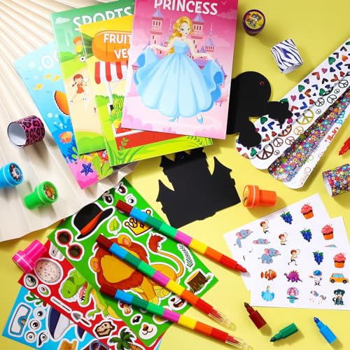 BenLouis 192Pcs Birthday Coloring Set for Kids Party Favors