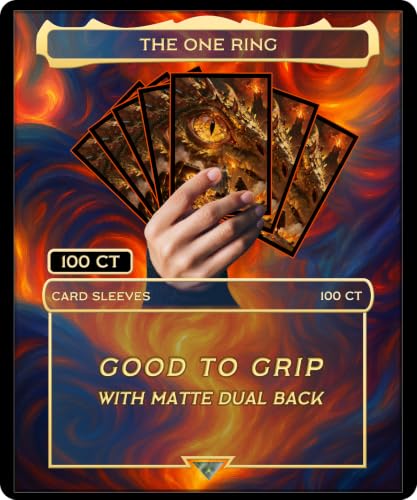 MTG Card Sleeves 100 Pcs, Textured Back Art Deck Protector TCG Sleeves - color: Dragon&ring-100pcs